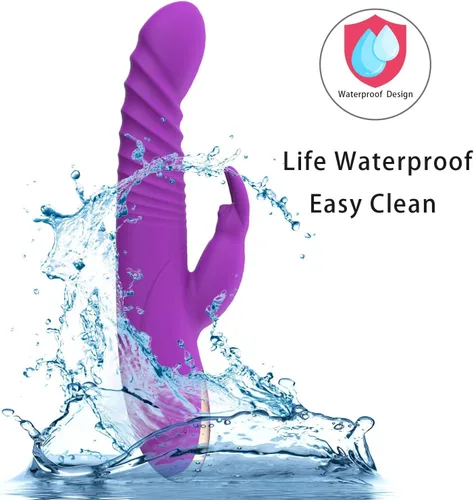Vista 5 de Nuevos juguetes para adultos de empuje para mujeres, juguete impermeable de silicona suave con 8 modos de frecuencia y 7 modos de empuje