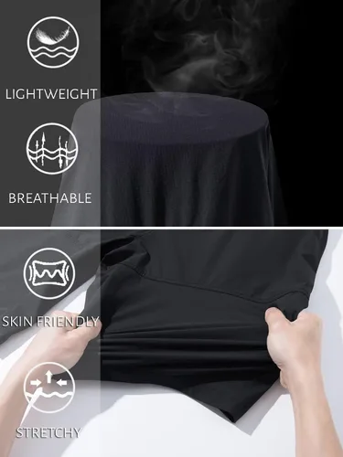 Vista 7 de MAGCOMSEN Pantalones cortos de senderismo de secado rápido para hombre, pantalones cortos de trabajo con 5 bolsillos, pantalones cortos de viaje