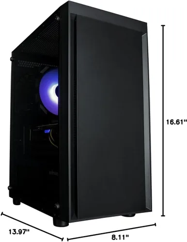 Vista 10 de Zalman T3 MATX Micro-ATX - Carcasa compacta para computadora de escritorio 2 x 120mm Non-RGB Fans, Full Tempered Glass Side Panel, USB 3.0, Modern