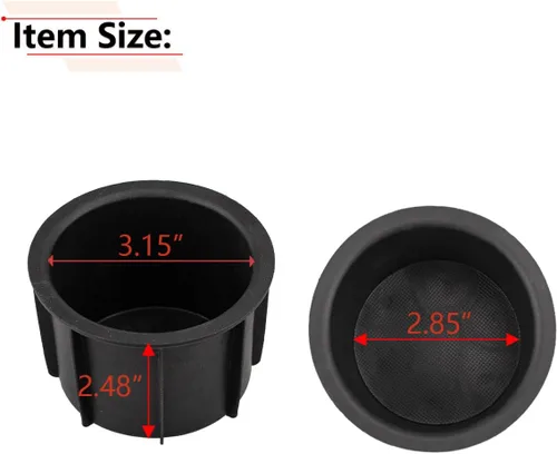 Vista 3 de RLB-HILON Inserto para portavasos compatible con Toyota 4RUNNER 2010-2021, reemplaza al OEM 66991-35030 1 unidad