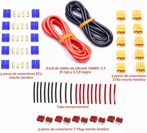 Vista 2 de T-Plug EC3 XT60 - Adaptadores de conector macho hembra, 52