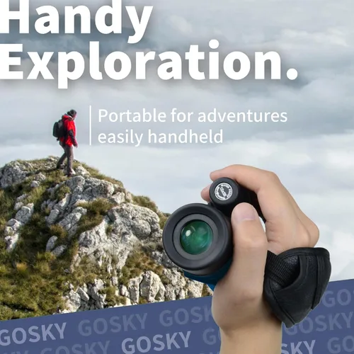Vista 7 de Gosky - Telescopio monocular, monocular de 12 x 55 HD para adultos con prisma BAK4 y lente FMC, monocular ligero con adaptador para smartphone