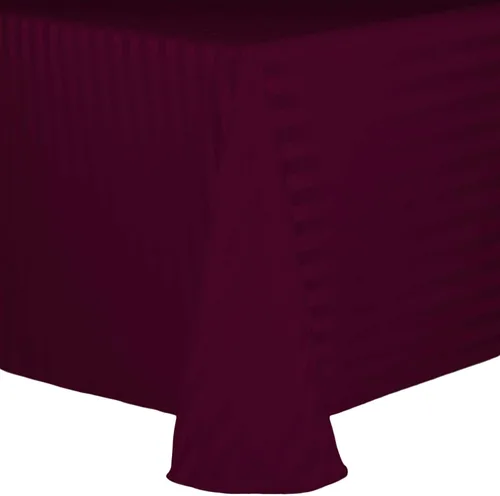Vista 14 de Ultimate Textile Mantel ovalado de rayas satinadas (59.8 x 83.9 in), color marrón oscuro Espresso