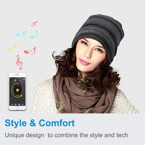 Vista 37 de Rotibox - Gorro inalámbrico con Bluetooth para deportes al aire libre, regalo de Navidad.