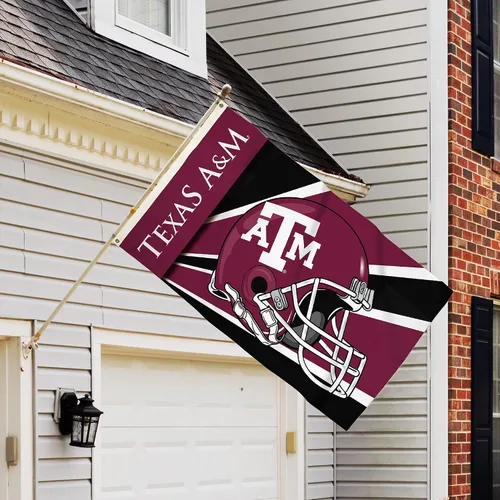 Vista 2 de BSI PRODUCTS, INC. - Bandera de Texas A&M Aggies de 3 x 5 pies con ojales de latón de alta resistencia - TAMU orgullo de fútbol, baloncesto