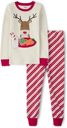 Vista 56 de Gymboree Conjunto de pijama unisex de algodón de Navidad de 2 piezas, niño grande, niño pequeño, gimnasio para bebé