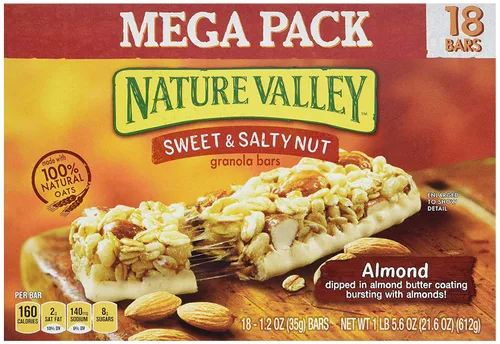 Vista 11 de Nature Valley, Barras de granola de almendras dulces y saladas, caja de 7.4 onzas (paquete de 4)