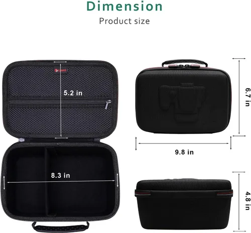 Vista 5 de Funda rígida para cámara Canon EOS Rebel R100/T7/R50/R6 MarkII/R50 V/R8/R10 y Nikon RED Z/ Z50 II/Z6 III/Z5 II sin espejo, para cámaras Canon Negro