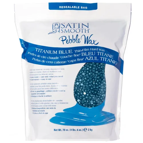 Vista 8 de Satin Smooth Cera de piedra de caléndula dorada Cera dura con aceite de árbol de té Ideal para todo tipo de piel y cabello grueso y persistente