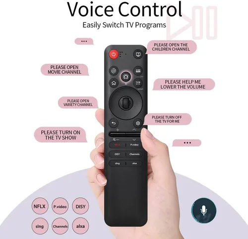 Vista 4 de Repuesto para control remoto mágico LG MR25GA con voz, puntero y rueda