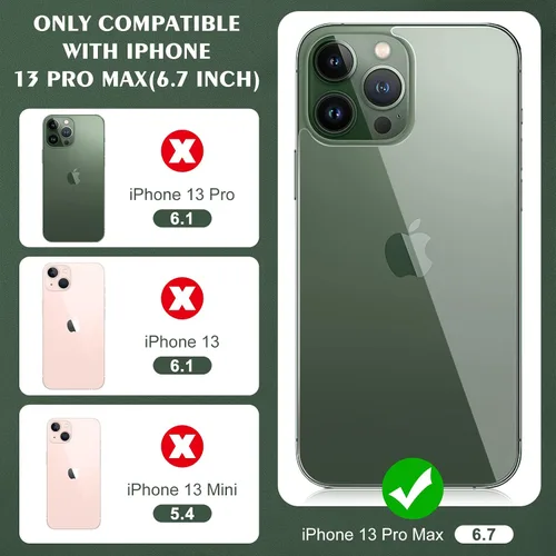 Vista 7 de Paquete de 2 protectores de pantalla trasera para iPhone 13 Pro Max, protector de vidrio trasero 13 Pro Max, protector de pantalla trasera