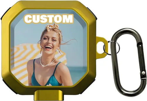 Vista 11 de Funda personalizada compatible con Samsung Buds FE 2023, Buds 2 Pro 2022, Buds 2 2021, Buds Pro 2021, Buds Live 2020, con nombre, texto, logotipo