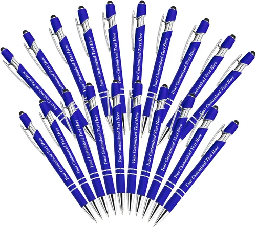 Vista 47 de Bolígrafos personalizados con nombre, bolígrafos personalizados con punta de lápiz digital de 0.020 in, bolígrafo suave al tacto, grabado de texto