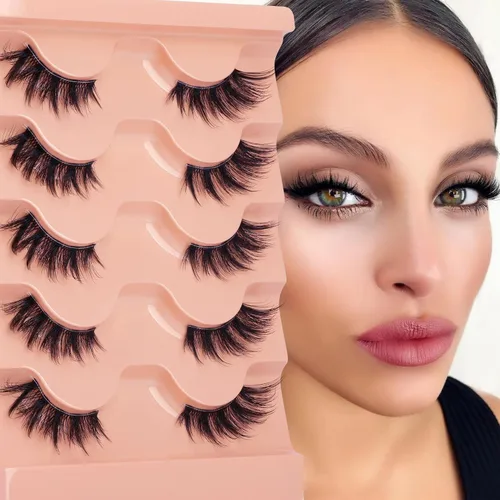 Vista 9 de Pestañas postizas de visón de 3D con volumen completo de 18mm, pestañas postizas gruesas de aspecto natural, extensiones de pestañas falsas 5 pares