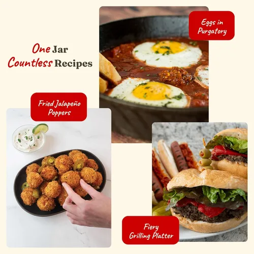 Vista 7 de Cento Extra Hot Calabrese Pepperoncino Hoagie Spread, 9.87 onzas
