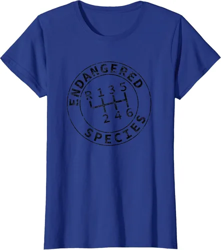 Vista 22 de Endangered Species Stick Shift Manual Transmission Drivers T-Shirt Baby Blue