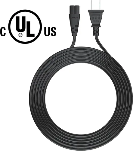 Vista 8 de Cable de alimentación de repuesto de cable de CA 2 clavijas 6 pies