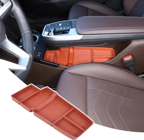 Vista 8 de Caja de almacenamiento para auto compatible con BMW X1 U11 2023 2024 2025 bandeja organizadora de consola inferior, caja de almacenamiento TPE