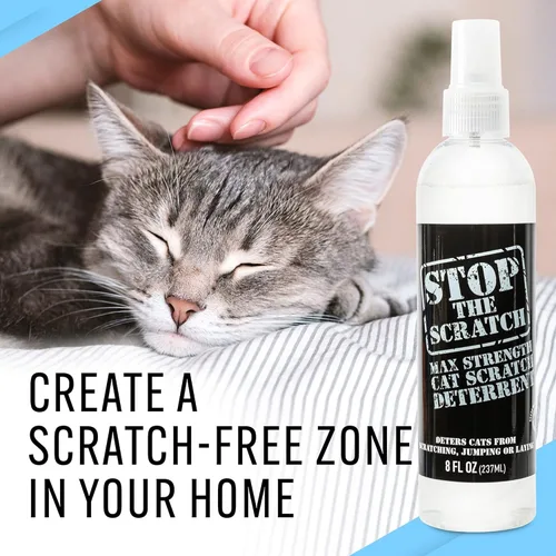 Vista 8 de Emmy's Best EBPP Stop The Scratch Cat Spray Disuasorio para gatitos y gatos – No tóxico, seguro para plantas, muebles, suelos y más spray disuasorio