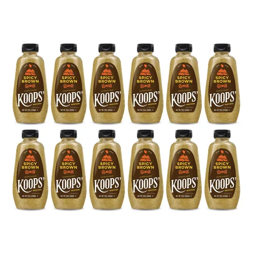 Vista 18 de Koops' Mostaza Arizona Heat - Mostaza dulce y picante, sin gluten, kosher, fabricada en Estados Unidos, a partir de semillas de mostaza de calidad