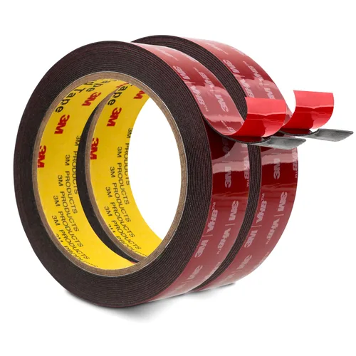 Vista 10 de Cinta adhesiva de doble cara resistente de 1/4 pulgada x 4.7 metros, cinta adhesiva de montaje de espuma impermeable 5925 para automotriz, tira