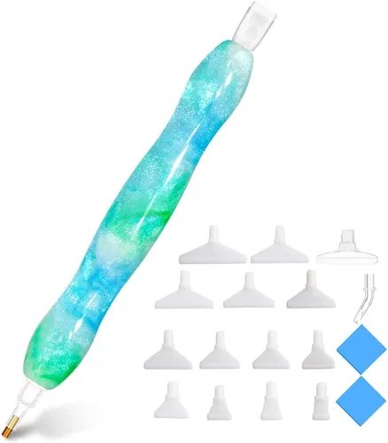 Vista 13 de Praise V Do Kit de herramientas de taladro de pintura de diamante 5D con flores, para adultos, con puntas de bolígrafo, selector de gemas para arte