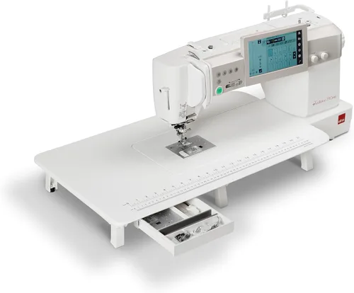 Vista 4 de Elna eXcellence 790 Pro - Máquina de coser y acolchar con construcción de aluminio completa, plataforma sin costuras de 13 pulgadas, velocidad