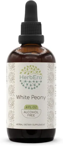 Vista 6 de HerbEra White Peony B60 - Extracto de hierbas sin alcohol, gotas líquidas concentradas, peonía blanca natural (Paeonia Lactiflora) raíz seca