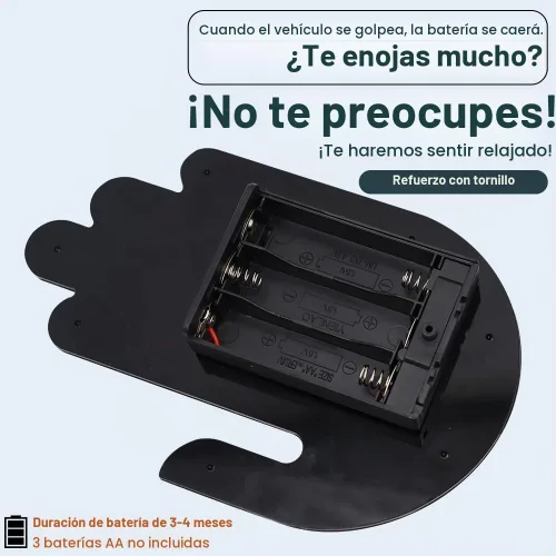 Vista 3 de Luz de dedo para automóvil con control remoto, divertida iluminación LED de gestos con 3 modos, recordatorio de advertencia de luz de señal