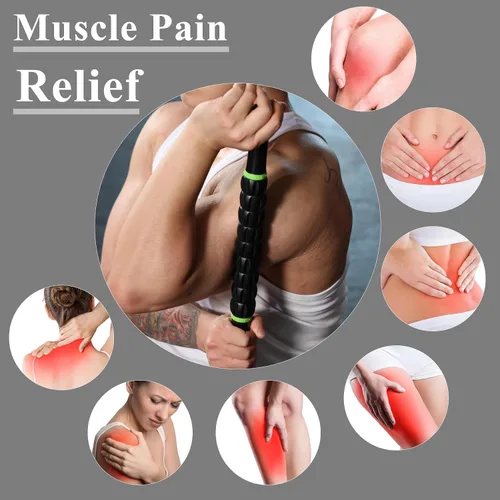 Vista 4 de Xokocli Rodillo muscular para masaje de tejido profundo, rodillo de celulitis, Fascia Blaster, masajeador de drenaje linfático para dolor muscular