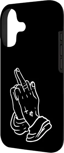 Vista 2 de Praying Hands Show Middle Finger Men's T-Shirt Women Case for iPhone 17