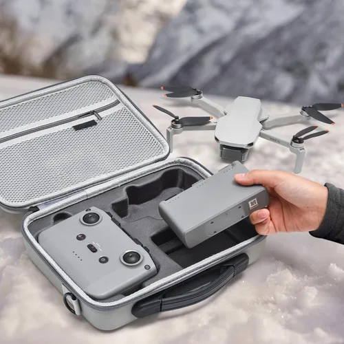 Vista 8 de Tomat Funda de transporte para DJI Mini 4K/Mini2/Mini 2SE Fly More Combo, bolsa de viaje portátil puede almacenar 1 concentrador de carga y 3