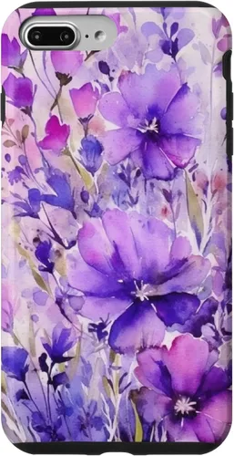 Vista 12 de Purple Lavender Flower Watercolor for Women & Girls Case for iPhone 17