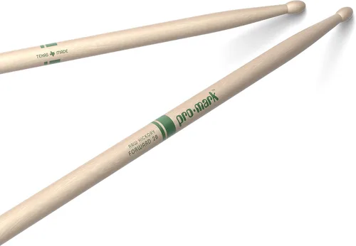 Vista 26 de ProMark Baquetas de batería Classic Forward 2B - Juego de baquetas - Punta de madera ovalada para tono oscuro y cálido - Baquetas de nogal