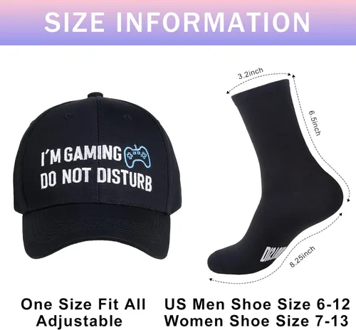 Vista 7 de Novelty Gamer Socks Beanie Winter Hat Baseball Cap,Funny Idea for Teens Boys Men Teenagers