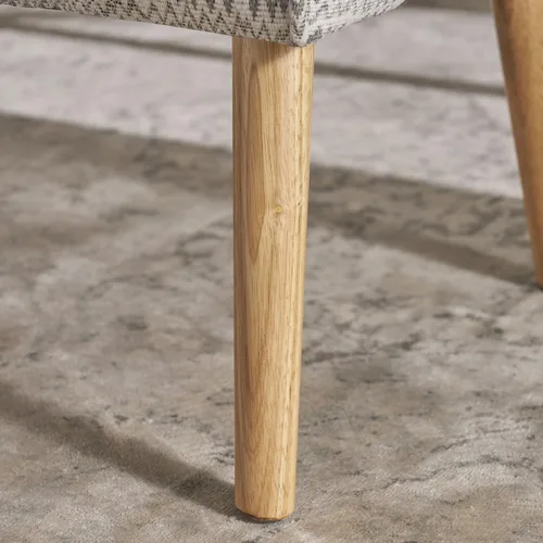 Vista 7 de Christopher Knight Home Sade Mid Century - Otomana de tela bohemia, patrón de zigzag gris claro