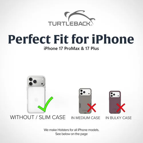 Vista 2 de Turtleback - Funda para cinturón de piel para iPhone 17 ProMax/Plus Slim Case Fit