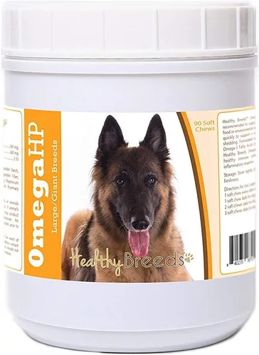 Vista 50 de Healthy Breeds Affenpinscher Omega HP - Masticables suaves para piel y pelaje, 60