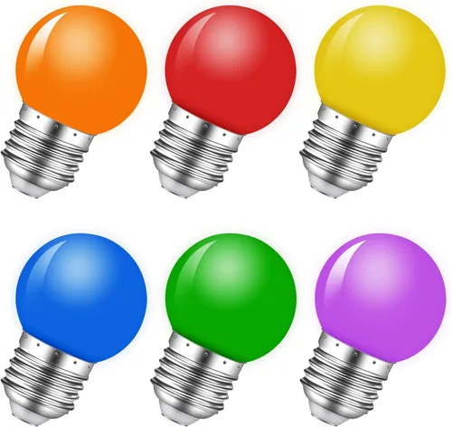 Vista 14 de Bombilla de luz nocturna, bombillas LED de 1 W, bombillas G14 G45 E26, bombillas de ahorro de energía, equivalente a 5 W, blanco frío de 6500 K