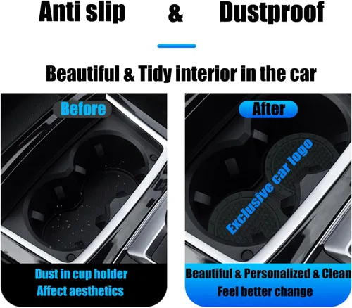 Vista 2 de Posavasos de automóvil aptos para Honda Civic FIT Odyssey Accord CR-V HR-V, accesorios de silicona empotrada, antideslizante, accesorios interiores