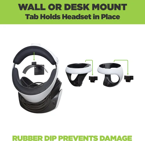 Vista 4 de HIDEit Mounts Wall Mount for PSVR 2 - Bundle for PlayStation VR 2 and PSVR2 Sense Controllers - American Company - Not Compatible with Other VR