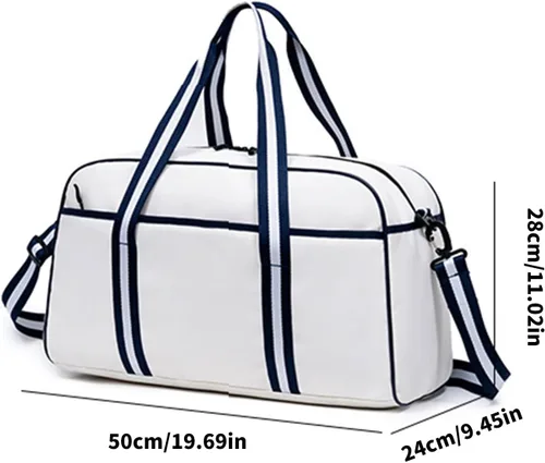 Vista 3 de Bolsa de gimnasio deportiva grande con zapatos y bolsillos húmedos y secos, funda de paleta para hombres y mujeres, accesorios deportivos, bolsas