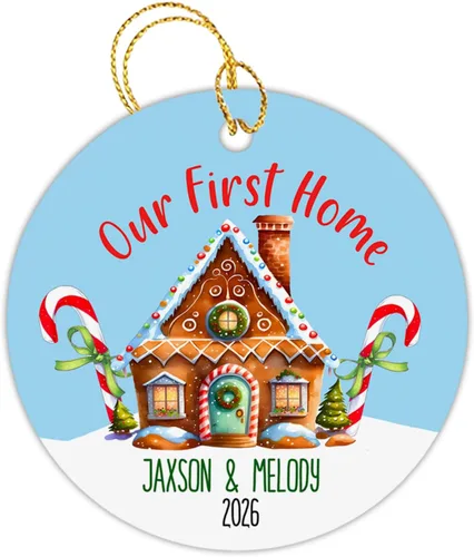 Vista 15 de Adorno personalizado para la primera Navidad en nuestro nuevo hogar, adorno de primera Navidad en el nuevo hogar, regalo de decoración