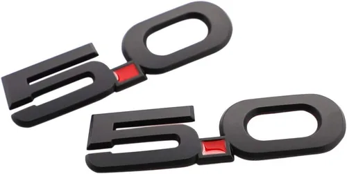 Vista 3 de 2pcs OEM 5.0 Emblemas Insignia 3D Autoadhesivo Logo Pegatina para Ford Mustang GT 2011 2012 2013 2014 (negro)