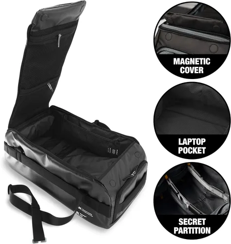 Vista 5 de Blackbriar Range Duffel - Mochila convertible color rojo marciano de 30 litros, con acceso magnético patentado, partición modular en S, garaje
