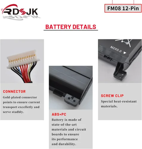 Vista 6 de FM08 - Batería para portátil HP Omen 17-AN013TX 17-AN014TX 17-AN014NG 17-AN012DX 17-AN041NG 17-AN080NZ 17-AN001CA AN1XX HSTNN-LB8A HSTNN-LB8B