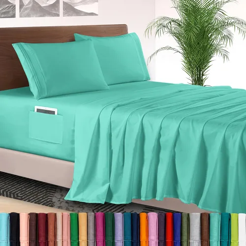 Vista 12 de Elegant Comfort - Juego de sábanas de lujo de 4 piezas - Ropa de cama de lujo de 1500 hilos, calidad de hotel prémium, microfibra, resistente a