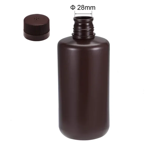 Vista 3 de uxcell Botella de reactivo químico de laboratorio de plástico, 33.8 fl oz/33.8 oz, sellado de muestra de boca pequeña, contenedor de almacenamiento