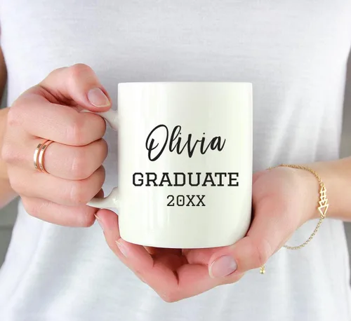 Vista 3 de Andaz Press Taza de café personalizada de 11 onzas, regalo de graduación Olivia 2026 (taza de 2 caras), paquete de 1, incluye caja de regalo, tazas
