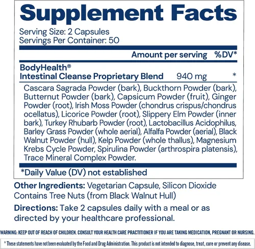 Vista 2 de BodyHealth Limpieza intestinal: elimina, desintoxicante limpiador de colon, píldoras laxantes suaves y alivio del estreñimiento para adultos